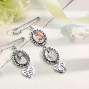Bridal bouquet charm,wedding photo charm with text ,wedding bouquet,flowers bouquet photo charm,groom memorial pin,wedding memorial gifts