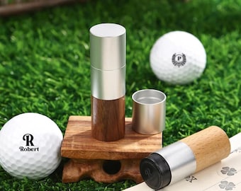 Sello de pelota de golf personalizado para hombre, marcador de pelota con nombre monograma y tinta a color, regalos de golf personalizados para él, papá, padre, regalo deportivo para golfistas.