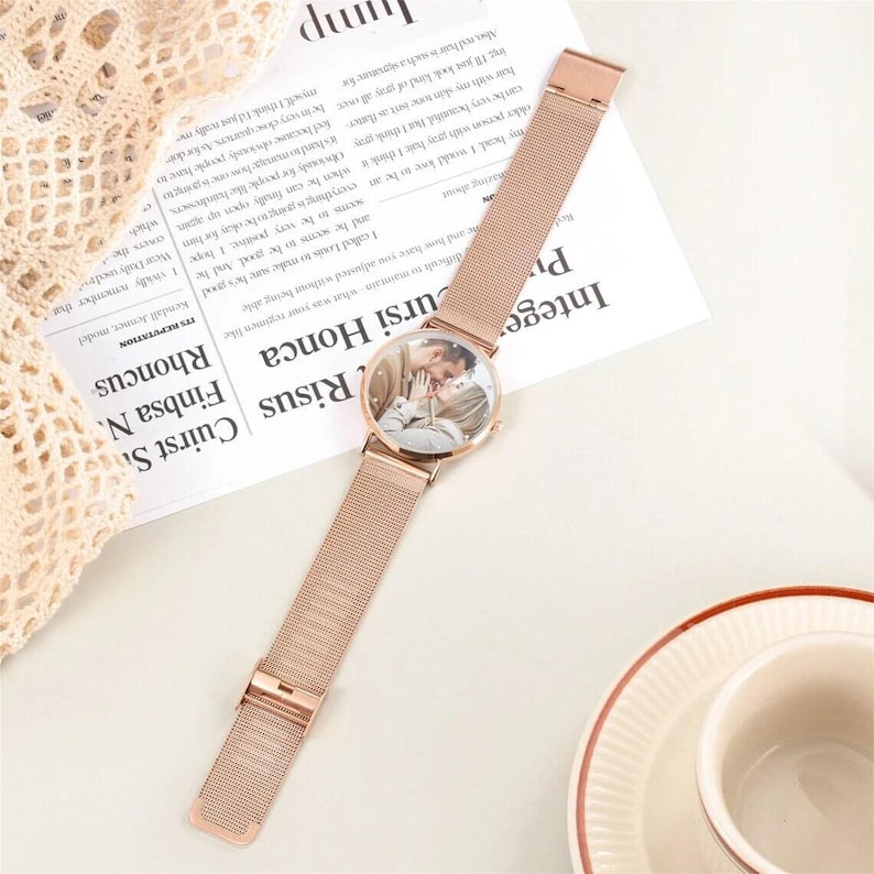 Custom photo watch for women,family photo watch,engraved text watches for her,picture watch,anniversary gifts for wife, girlfriend,mom image 4