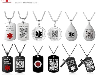 Collana Personalizzata Con Avviso Medico, Targhetta - Foto 12