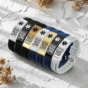 Medische armband met Qr-code: slimme nood-ID voor epilepsie-, diabetes-, hypertensie- en allergiepatiënten!