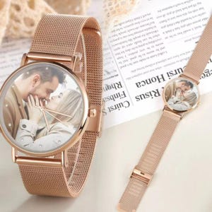 Custom photo watch for women,family photo watch,engraved text watches for her,picture watch,anniversary gifts for wife, girlfriend,mom