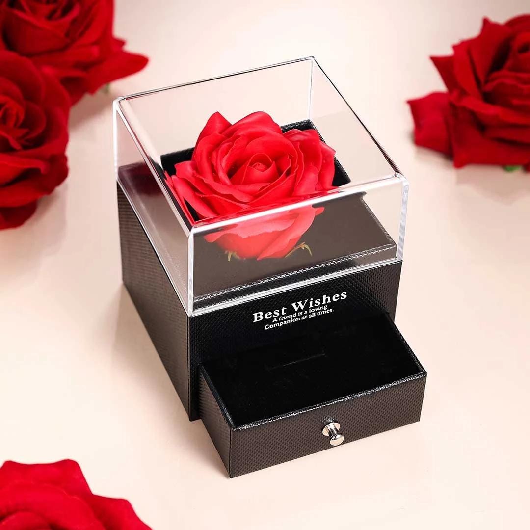 Boîte à Ombre Personnalisée Pour Maman - Cadre En Forme De Cœur De Rose Avec Photo, Nom Et Texte, 30x30 Cm - 3