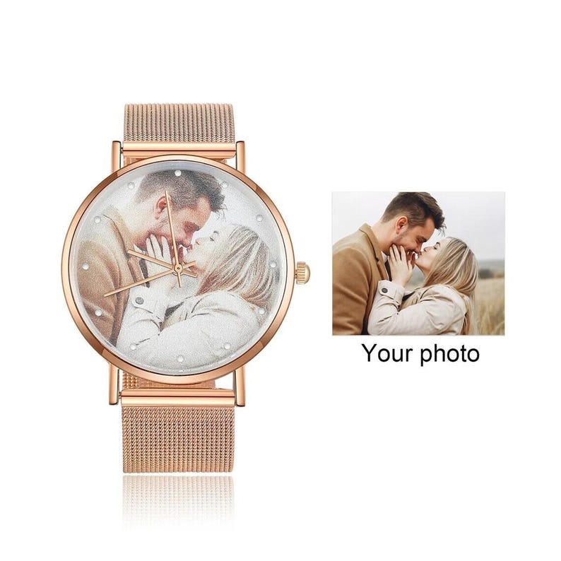 Custom photo watch for women,family photo watch,engraved text watches for her,picture watch,anniversary gifts for wife, girlfriend,mom image 8