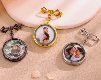 Personalized Photo Wedding Bouquet Charms ,Flower Bouquet Photo Charm,Brooch Bouquet Charm,In Memory of Love,Bridal Shower Gift