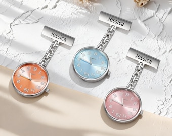 Personalised engraved nurse watch/carers fob watch 2 styles - unique fob pocket watch gift