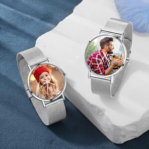 Custom photo watch for women,family photo watch,engraved text watches for her,picture watch,anniversary gifts for wife, girlfriend,mom image 9