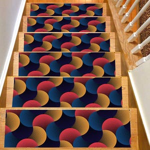 Non-Slip Stair Treads: Geometric Pattern Stair Runner Rug