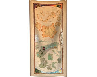 World of Wine Map Beach Towel: Wine Lover's Gift