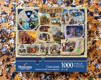 Genesis Illustrated Bible Scenes Jigsaw Puzzle: Christian Gift, 1000 Piece