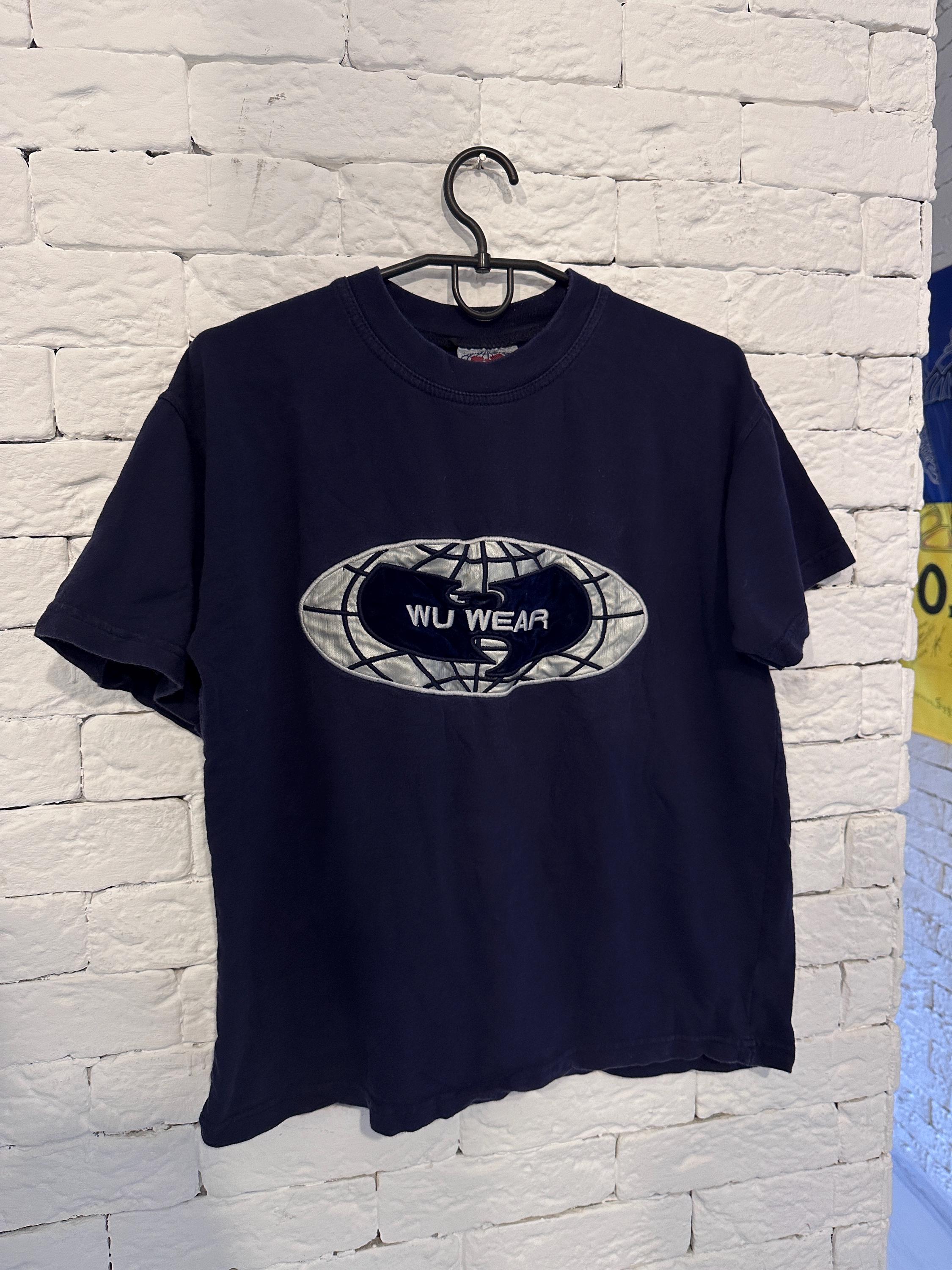 希少 90s Wu-Tang Clan wu wear Tシャツ USA製 Vintage 90s' Wu-tang Clan Wu Wear Logo T-shirt Size S Navy Blue