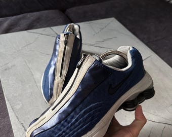 Nike Shox R4+ 104311-441 Blue 2001 Y2K Vintage Sneakers Size US 8 UK 7