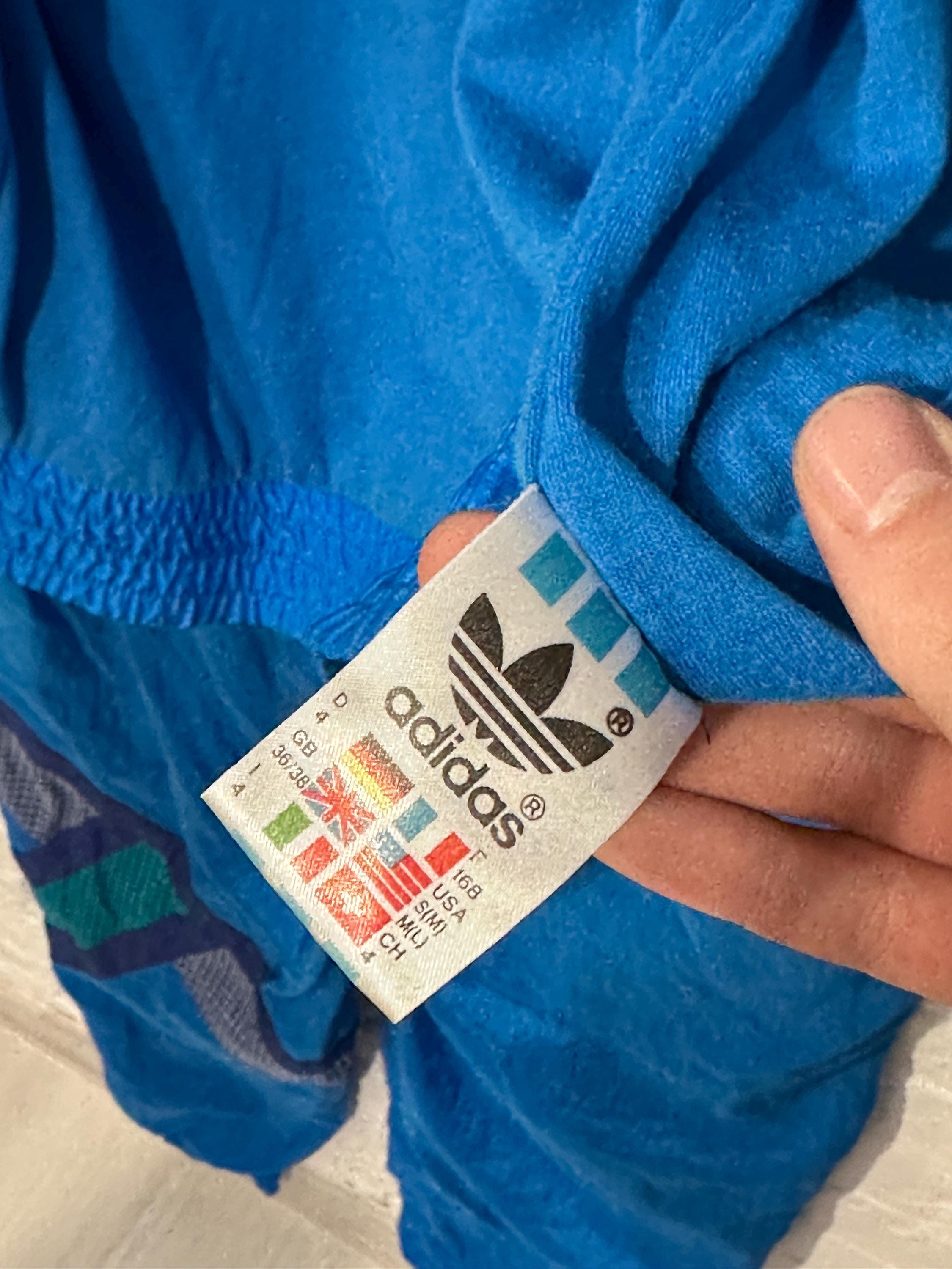 Rare Vintage 90s Adidas Tracksuit Blue Trefoil Logo Size S (GB 36/38 ...