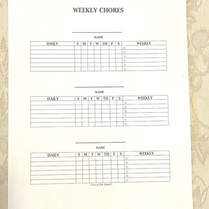 Weekly Chores (digital download) Fruit of Her Hand Organizer