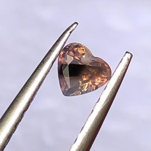Bicolor Sapphire Heart Sapphire 0.21ct Natural Sapphire Gemstone, Silky Sapphire, Milky Sapphire, Milk Sapphire, Gift For Her.