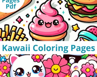 Kawaii Coloring Pages for Adults – Cozy Food & Cute Relaxing Activities | PDF Download