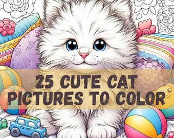 Cute Cat Pictures to Color and Print for Kids and Adult|Educational Activity