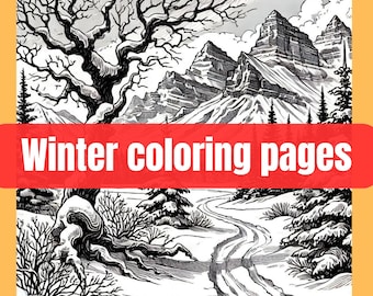 Winter Coloring Pages for Kids and Adults | Fun and Relaxing Designs Printable Art Activities