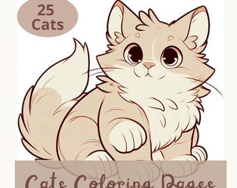 Easy Cat drawing to Color and Print for adults and Children|Fun and Creative Coloring Book