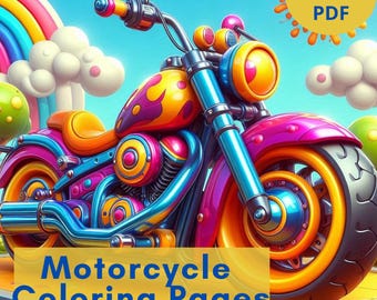 Motorcycle Coloring Pages | Harley Davidson Coloring Pages|Fun & Relaxing Art Activity