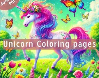 24 Unicorn Coloring Pages,Coloring Pages for Kids, Baby Ahower Activity, Coloring and Print Pages,animals,cartoon,coloring book,kid art