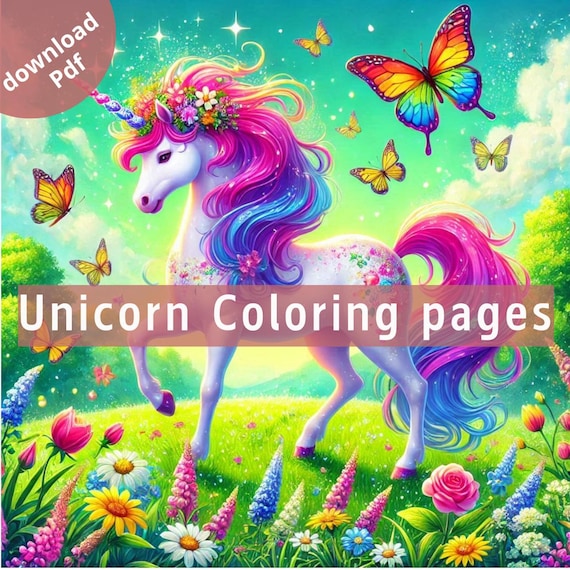 24 Unicorn Coloring Pages,Coloring Pages for Kids, Baby Ahower Activity, Coloring and Print  Pages,animali,cartoon,album da colorare,kid art