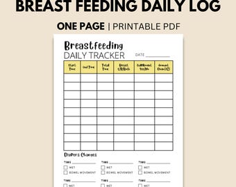 Breastfeeding Log | Printable Breastfeeding Tracker | Breast Pump Log | Breastmilk Log | Milk Tracker | Baby Monitor Sheet | Milk Supply