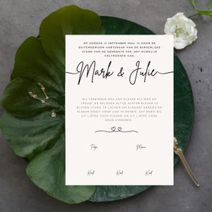 Minimalistische Kinderurkunde - Kinderhochzeit - minimalistische Kinderhochzeitsurkunde - Kinderhochzeitsurkunde - Heirat