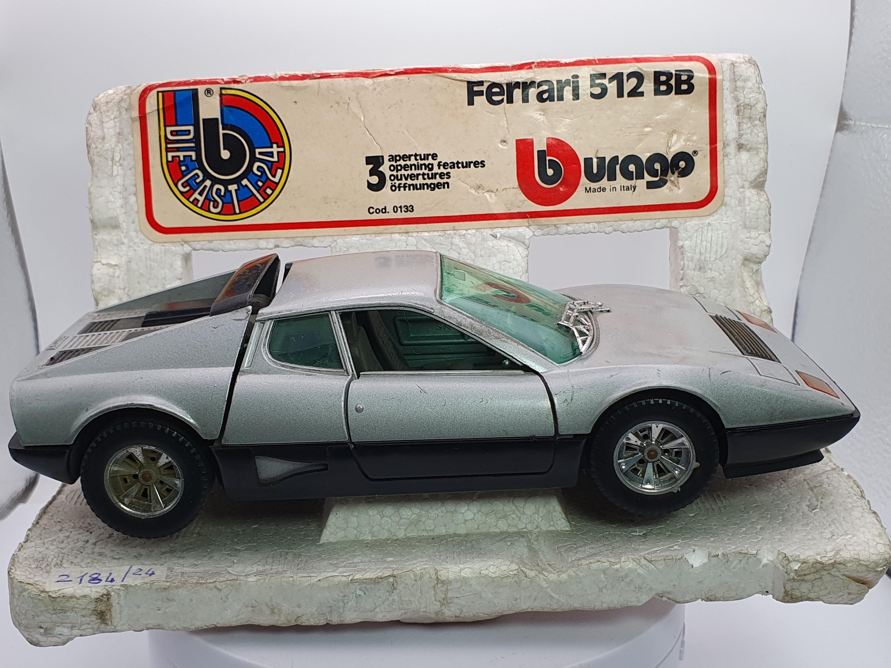 Ferrari BB512 1/24 プラモデル Ferrari 512 BB Burago 1/24 Silver - Etsy