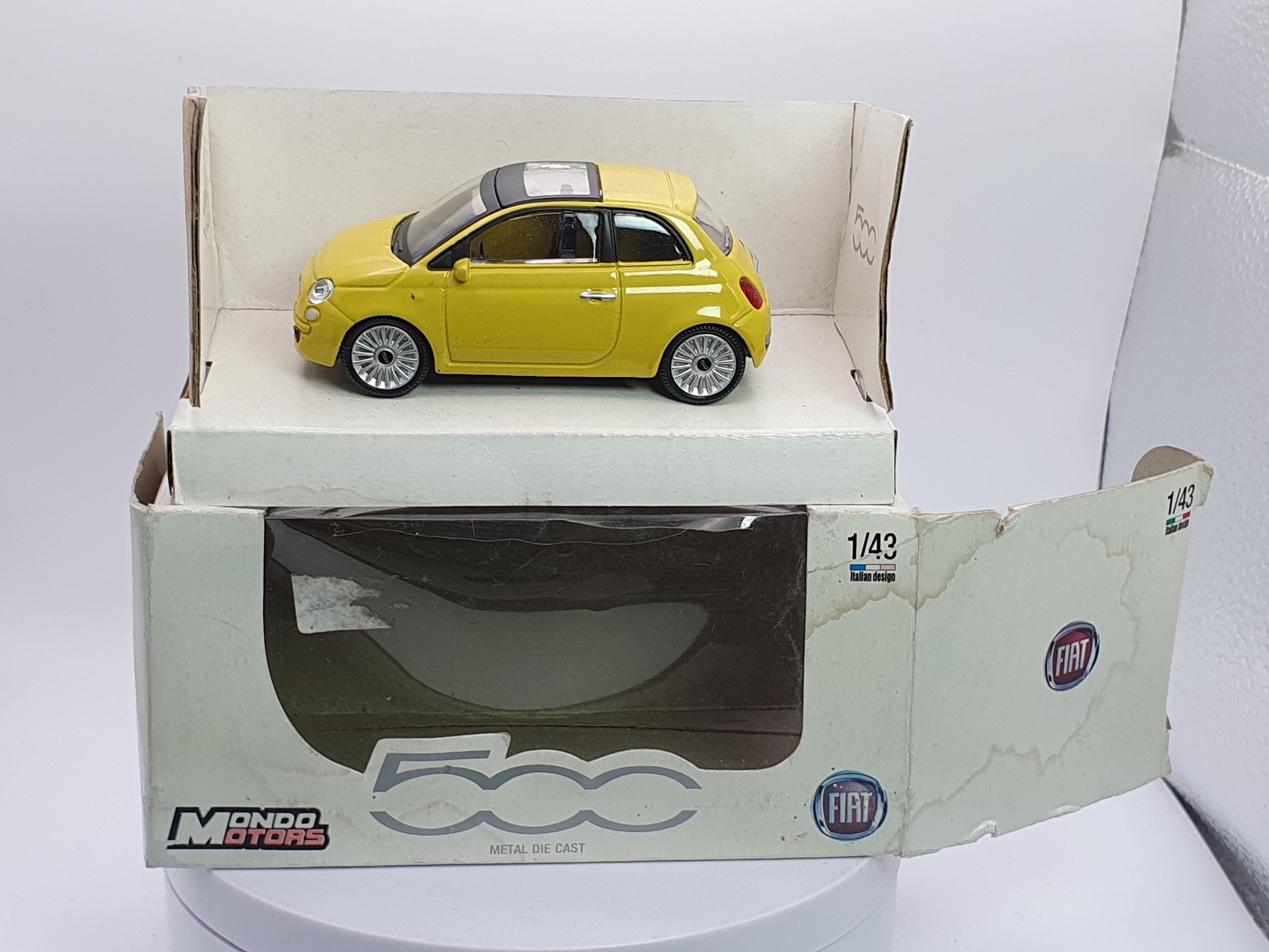 Fiat 500 (2007) Mondomotors 1/43 Yellow - Etsy