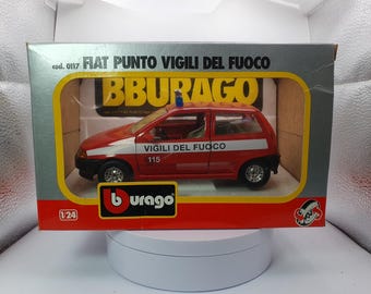 Fiat Punto MK1 Fire Brigade Burago 1/24 Red