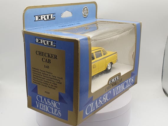 Checker Taxi Cab Ertl 1/43 Yellow - Etsy