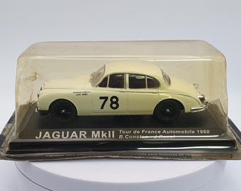 Jaguar MK2 TD France (1960) Newsstand 1/43 White
