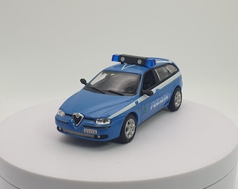 Hongwell 1/43 Alfa Romeo 156 - Police Municipale Blanche - Échelle 1:43 - Occasion