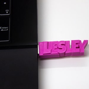 3D Printing Custom USB Flash Drive 16/32/64/128 GB, Personalized USB Drive, 23 Color Options, Custom Name,