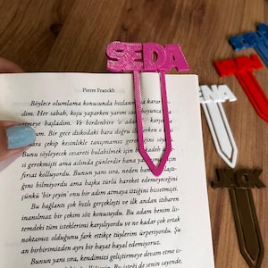 3D Printing Bookmark, 100% Personalized Bookmark For You, Mark The Pages Of Your Books, 23 Color Options, Custom Name, Gift İdea,