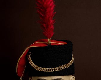 Busby Colback D Officier De Cvalerie Hussar French Officer With Plume ...