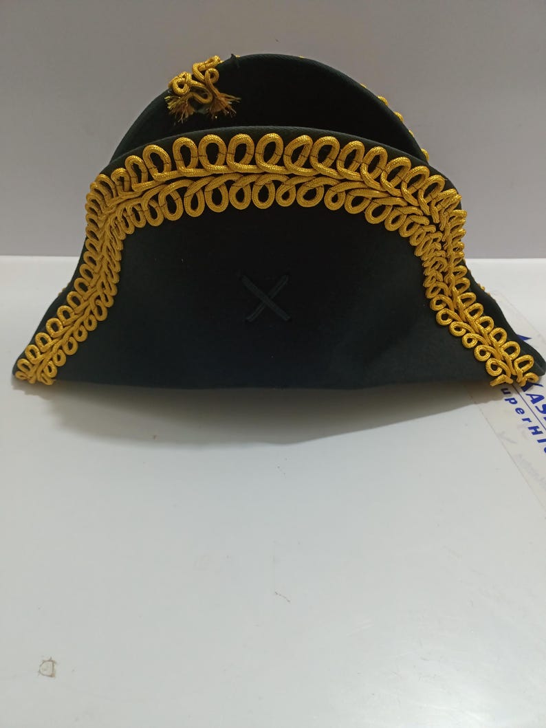 Napoleon Bicorne With Gold Trim - American Cocked Hat - Red White Blue ...