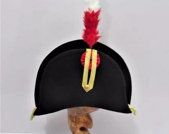 Civil War Officer Bicorn Hat: French Military Reenactment Costume