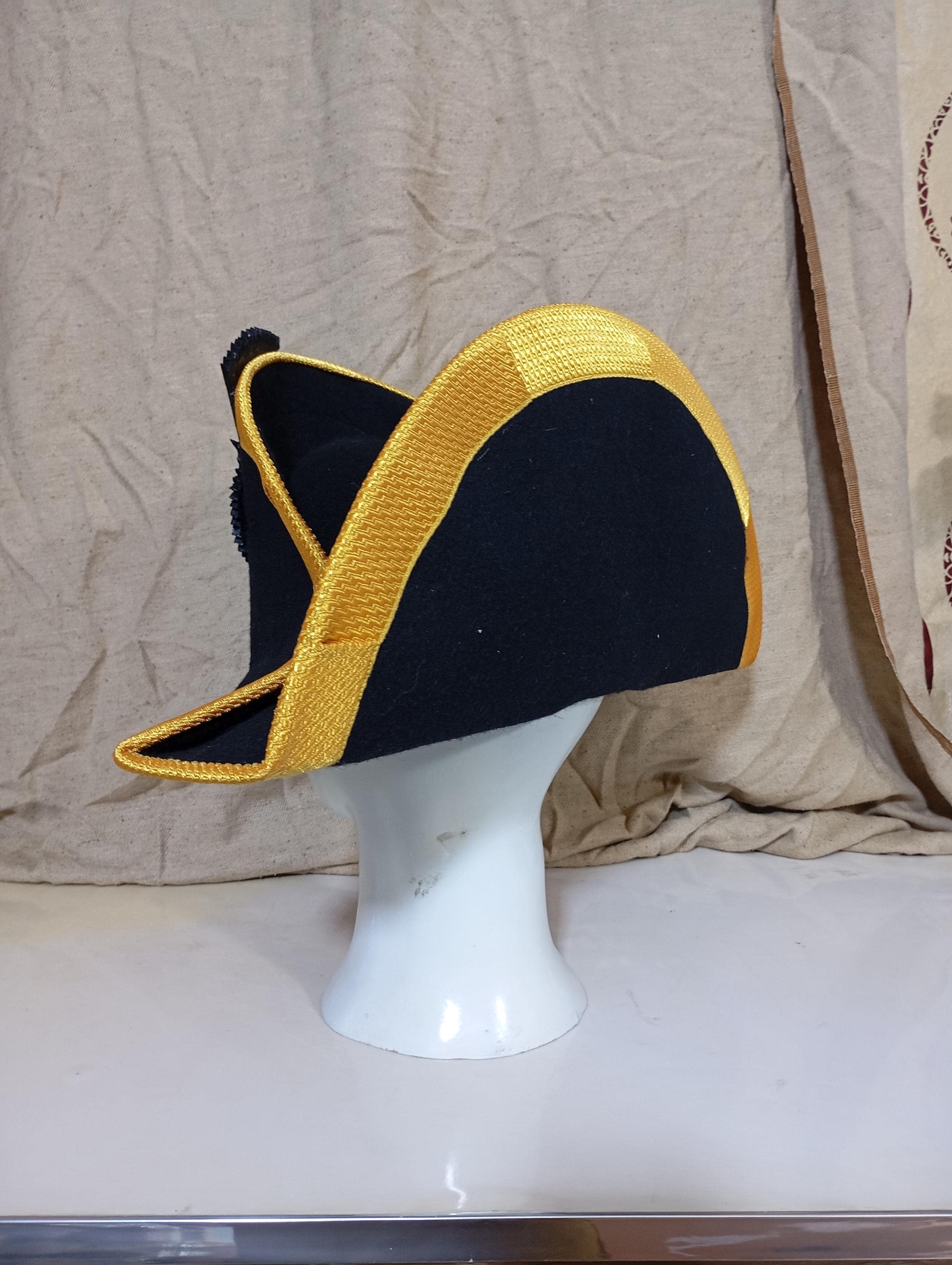 Original 1800s NY militia Officer's Bicorne Hat Chapeau De Bras antique