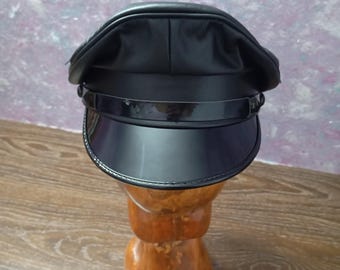 Finest Soft Real Leather Biker ,Muir Cap Hat