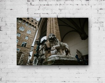Italy photograph Florence Tuscany photography city photograph wall art street city urban scene sculpture renaissance