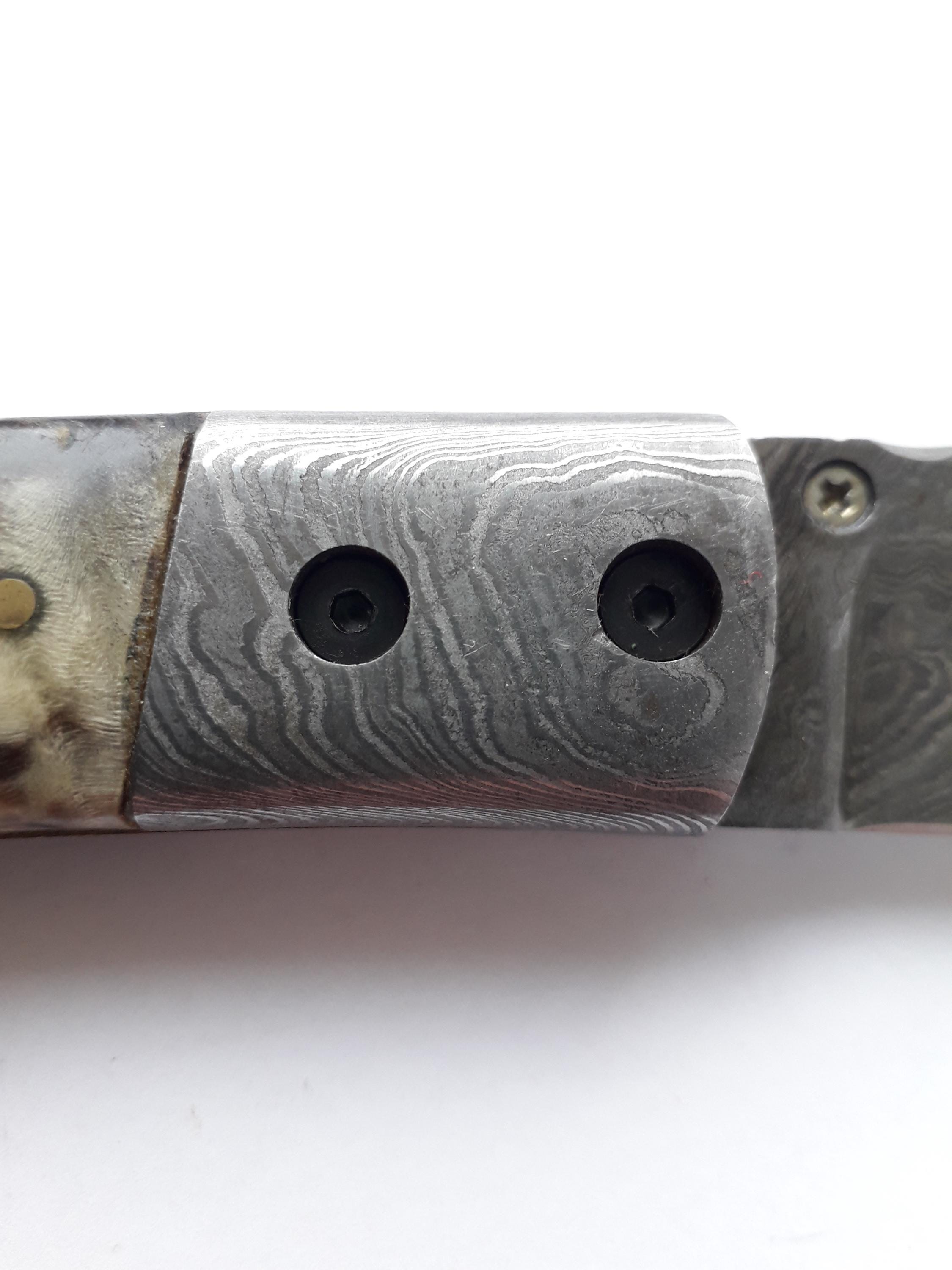 Exquisite Handcrafted Damascus Steel Folding Knife