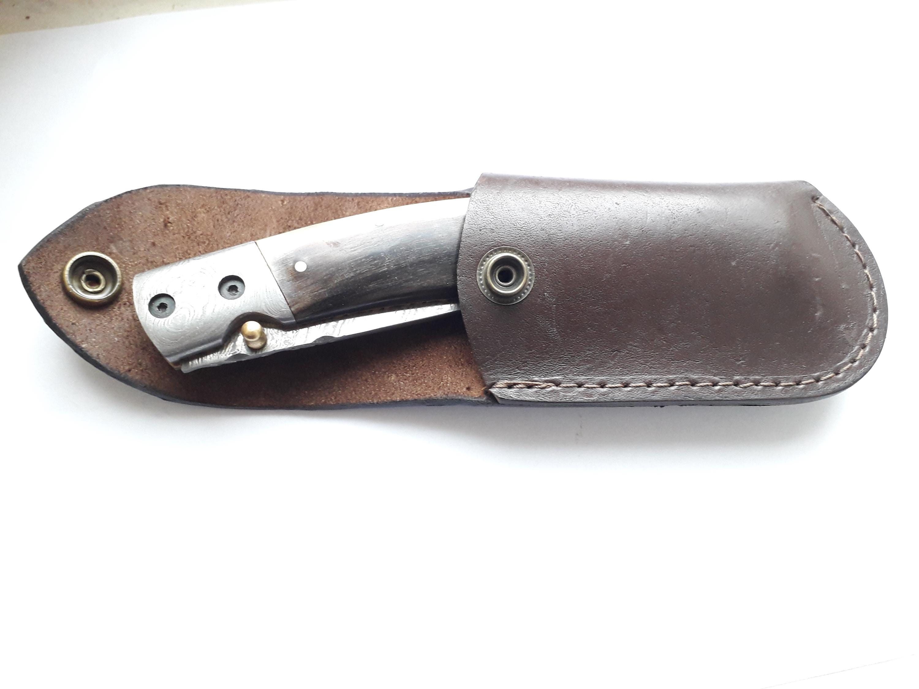 Artisan Crafted Damascus Steel Folding Knife