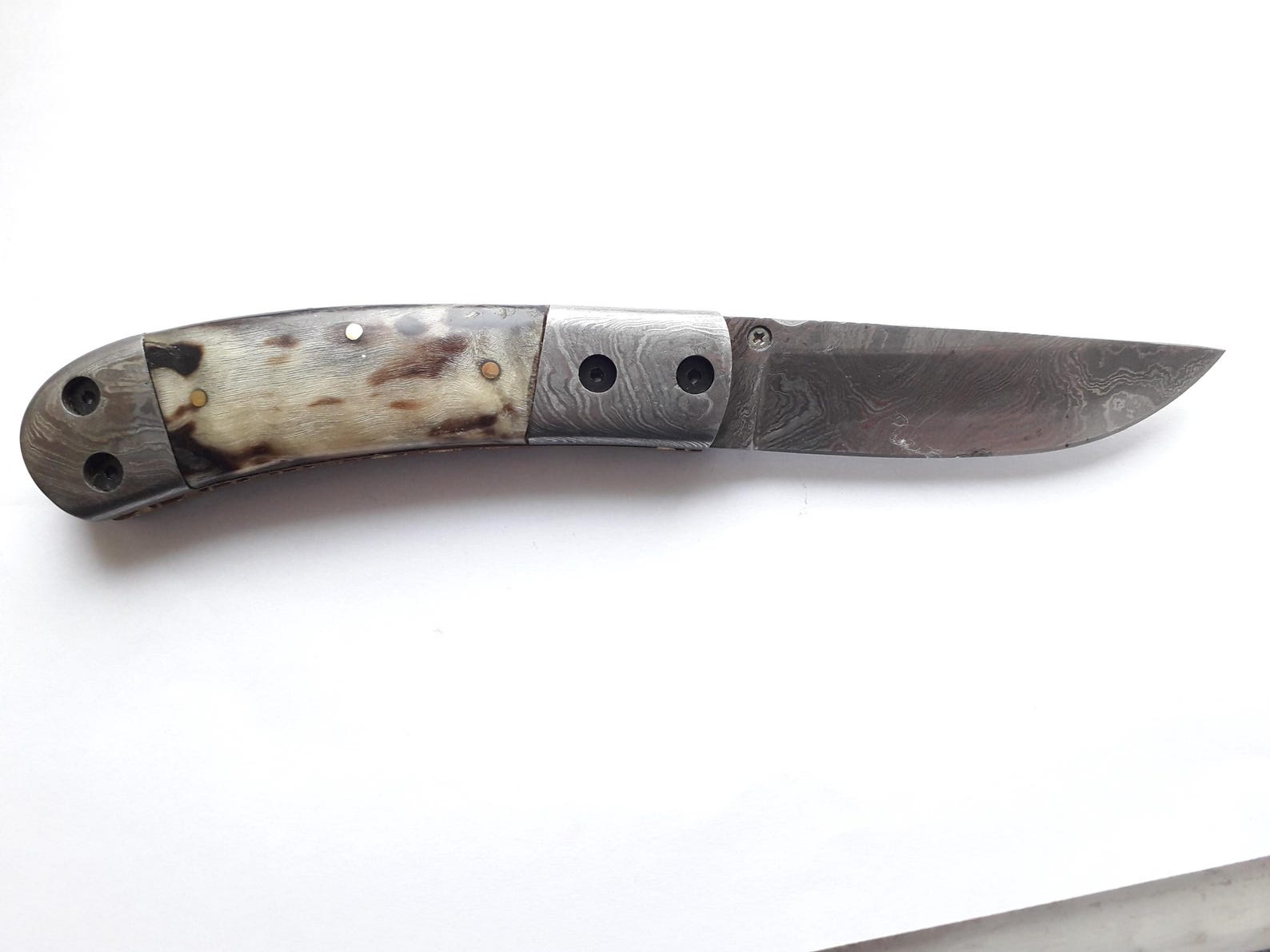 Handmade Folding Knife Damascus Steel - Etsy