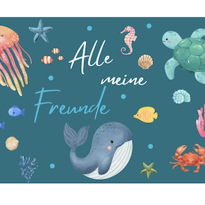 Libro de amigos, perfil, niños, plantilla, descarga digital