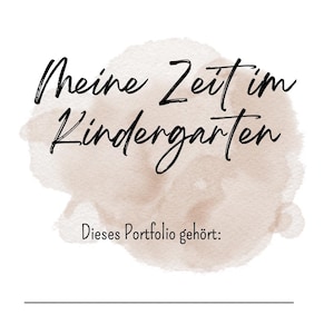 Portfolio templates for kindergarten and nursery, digital download
