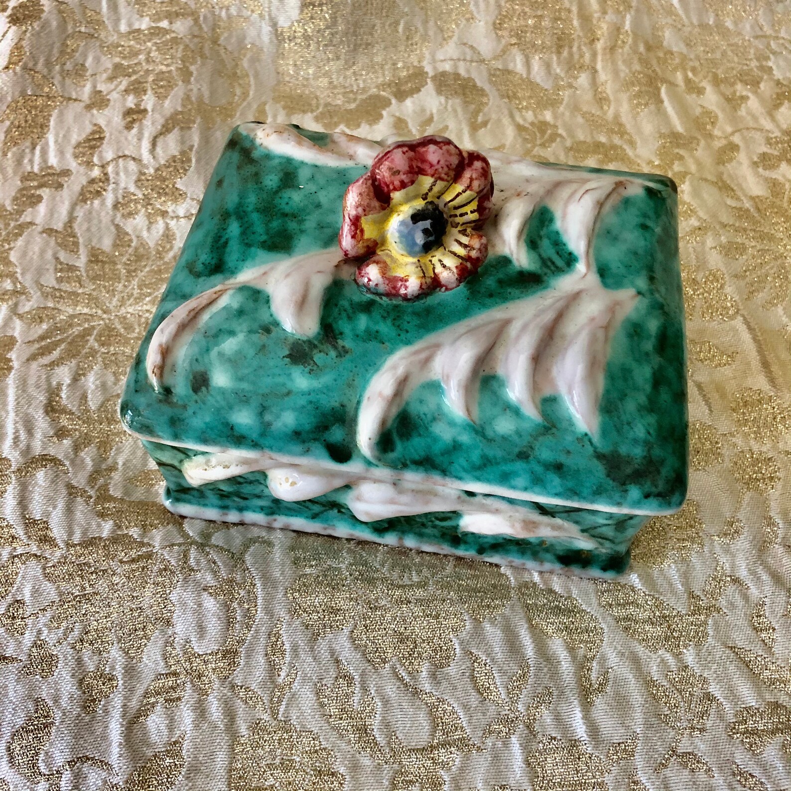Vintage Italian trinket box signed made in Italy terra cotta Etsy