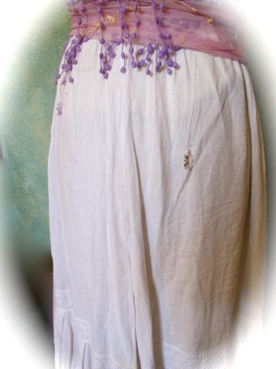 Vintage Linen Skirt, festival skirt, Vintage Line… - image 5