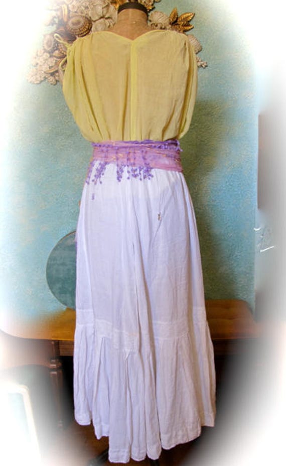 Vintage Linen Skirt, festival skirt, Vintage Line… - image 4